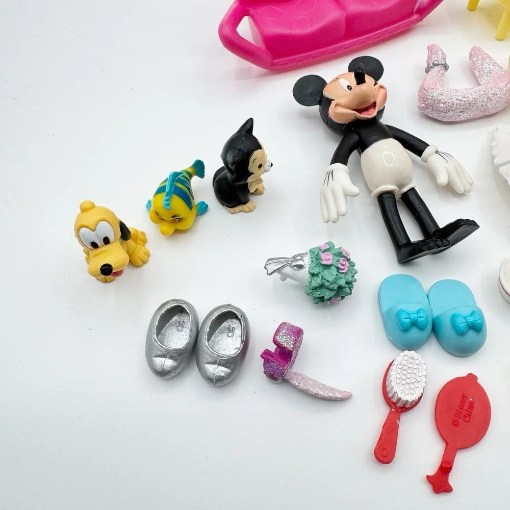 Disney Parks Minnie Mouse Polly Pocket Style Doll Figure Accessories Lot 3
